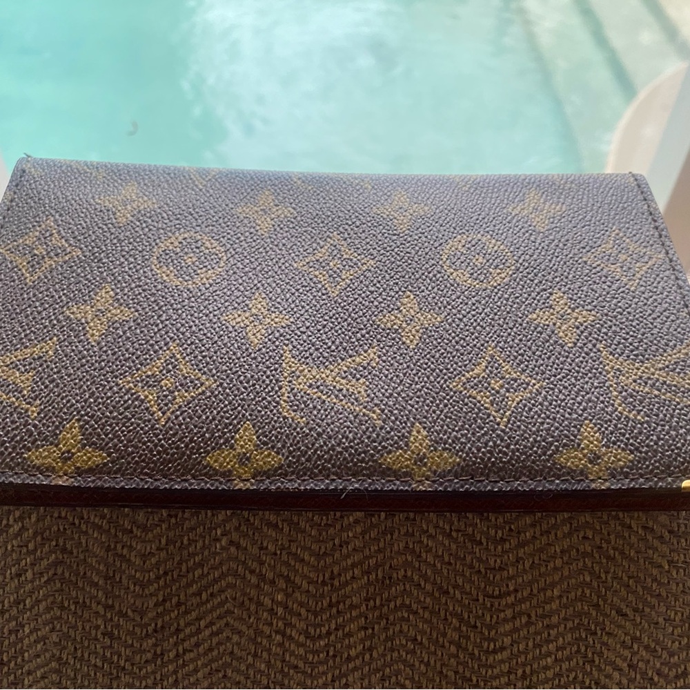Louis Vuitton Brown and Gold Clutch